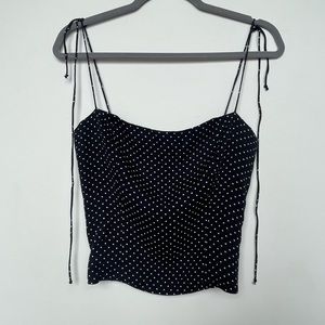 Reformation Lily Polka Dot Top - Size 2